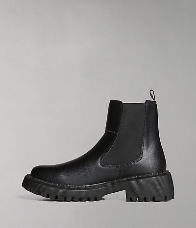 Berry Chelsea Leather Boots-